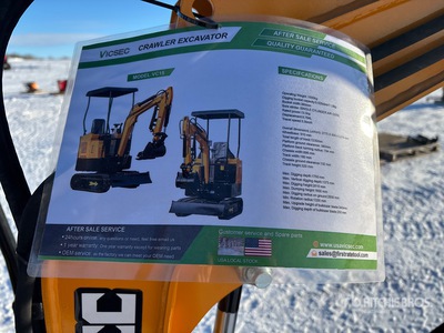 2025 VICSEC VC15J-Y Mini Excavator (Unused)