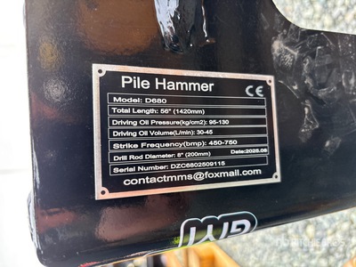 2025 GIYI GY-D680 Skid Steer Post Driver (Unused)