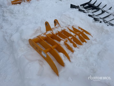 2026 GIYI 45 in Excavator Rake - Fits Cat 307 (Unused)