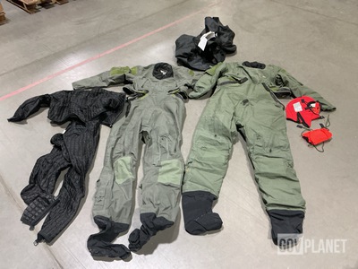 (2) Mustang Survival MSF300 Tactical AirCrew Dry Suits