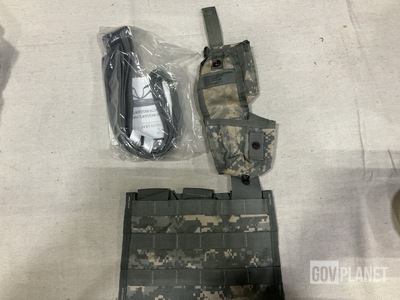 (33) M4 Three Mag Pouches, (7) Rigger’s Harnesses & Belts & Assorted Items