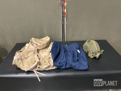 (16) Pairs of Slacks, (13) Helmet Liners, (9) Parkas & Assorted Items