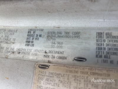 2000 Sterling L7500 Flatbed Dump Truck