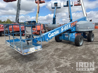 2013 Genie S-60X 4WD Diesel Telescopic Boom Lift