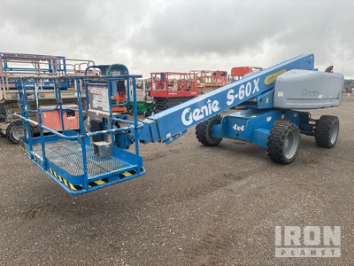 2014 Genie S-60X 4WD Diesel Telescopic Boom Lift