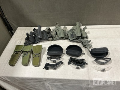 (26) Pistol Holsters, (11) Pairs of Industrial Glasses & Assorted Items