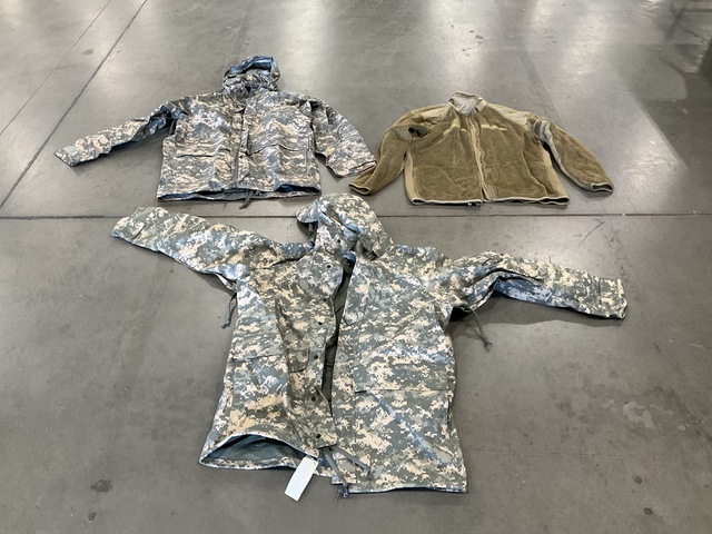 (5) Cold Weather Parkas, (9) Cold Weather Jackets & Assorted Items