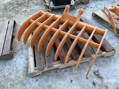 2026 GIYI 45 in Excavator Rake - Fits Cat 307 (Unused)