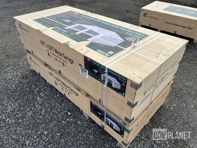 KJ K4525 Double Garage Steel Barn Shed - Unused