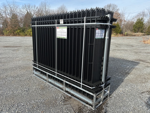 (24) Pieces of KJ Powder Coated Steel Fence w/(25) Post Connectors - Unused