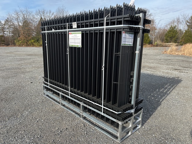 (24) Pieces of KJ Powder Coated Steel Fence w/(25) Post Connectors - Unused