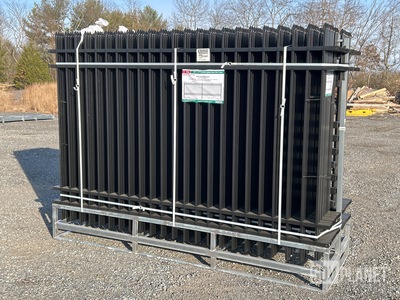 (30) Pieces of Galvanized Steel Garden/Public Space Fence w/(31) Post Connectors