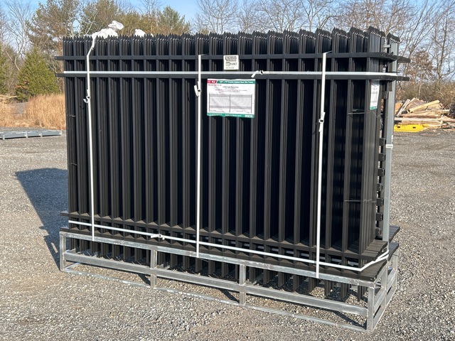 (30) Pieces of Galvanized Steel Garden/Public Space Fence w/(31) Post Connectors