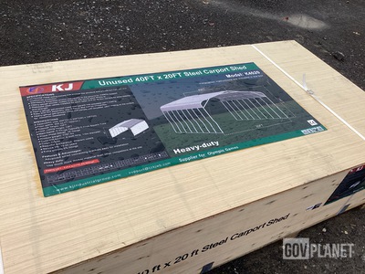 KJ K4020 Steel Carport Shed - Unused
