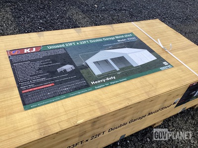KJ K2223 Double Garage Metal Shed - Unused