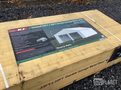 KJ K2223 Double Garage Metal Shed - Unused