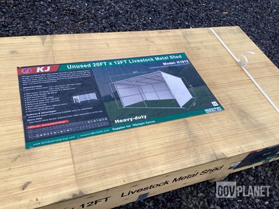 KJ K1912 Livestock Metal Shed - Unused