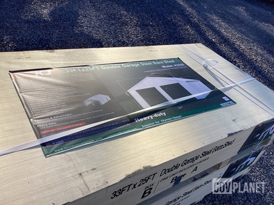 KJ K3325 Double Garage Steel Barn Shed - Unused