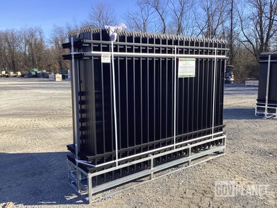 (24) Pieces of KJ Powder Coated Steel Fence w/(25) Post Connectors - Unused