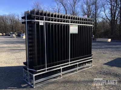 (24) Pieces of KJ Powder Coated Steel Fence w/(25) Post Connectors - Unused