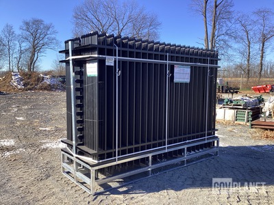 (30) Pieces of Galvanized Steel Garden/Public Space Fence w/(31) Post Connectors