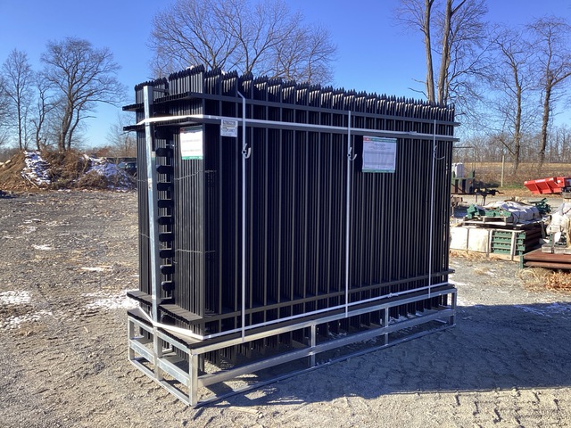 (30) Pieces of Galvanized Steel Garden/Public Space Fence w/(31) Post Connectors