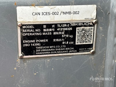 2023 Takeuchi TL12V2 Compact Track Loader