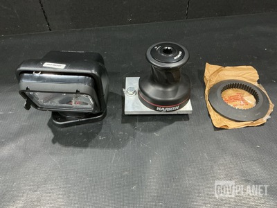 (3) Spotlights, (1) Plate, (2) Winch Assemblies & Assorted Items