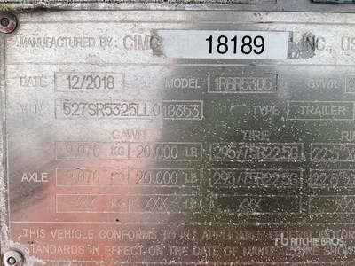 2020 CIMC X4 53 ft T/A Remolque refrigerado