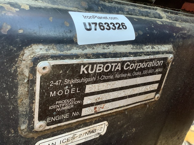 MINI CARGADOR SOBRE ORUGAS 2020 KUBOTA SVL752