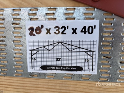 20 ft x 32 ft x 40 ft Pole Barn Package Lagerhaus (Unused)