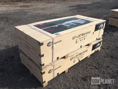 KJ K4525 Double Garage Steel Barn Shed - Unused