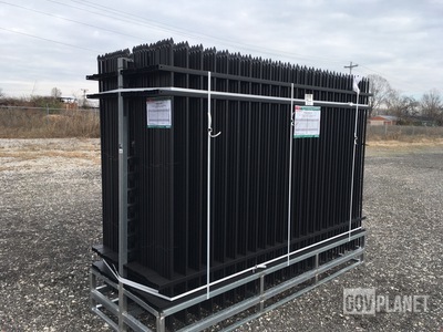 (30) Pieces of Galvanized Steel Garden/Public Space Fence w/(31) Post Connectors