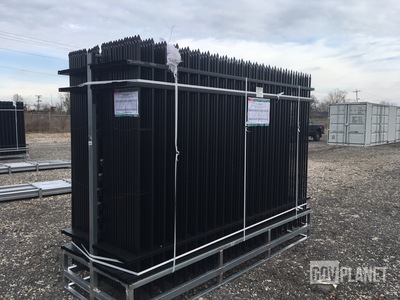 (30) Pieces of Galvanized Steel Garden/Public Space Fence w/(31) Post Connectors