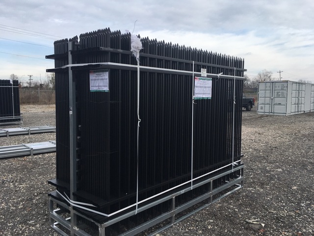 (30) Pieces of Galvanized Steel Garden/Public Space Fence w/(31) Post Connectors