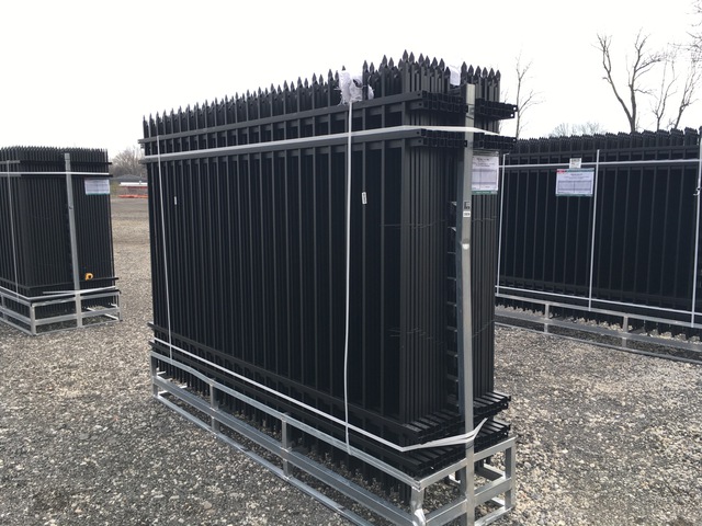 (24) Pieces of KJ Powder Coated Steel Fence w/(25) Post Connectors - Unused