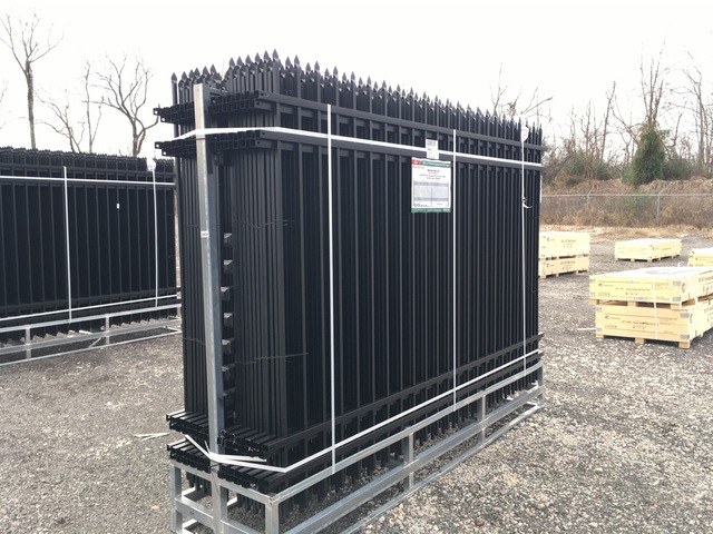 (24) Pieces of KJ Powder Coated Steel Fence w/(25) Post Connectors - Unused