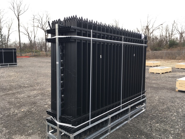 (24) Pieces of KJ Powder Coated Steel Fence w/(25) Post Connectors - Unused