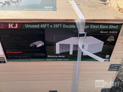 KJ K4525 Double Garage Steel Barn Shed - Unused