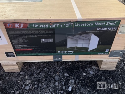 KJ K1912 Livestock Metal Shed - Unused