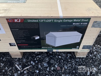 KJ K1220 Single Garage Metal Shed - Unused