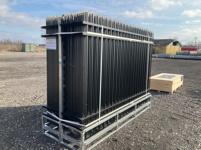 (30) Pieces of Galvanized Steel Garden/Public Space Fence w/(31) Post Connectors