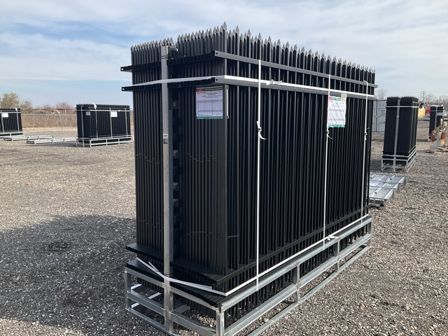 (30) Pieces of Galvanized Steel Garden/Public Space Fence w/(31) Post Connectors