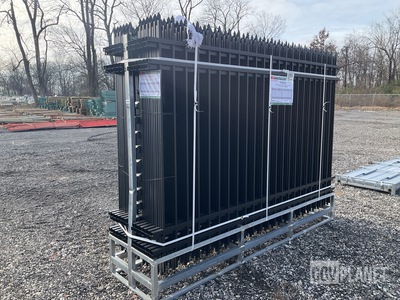 (24) Pieces of KJ Powder Coated Steel Fence w/(25) Post Connectors - Unused