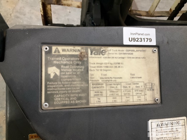 MONTACARGAS 2004 YALE GDP80FS