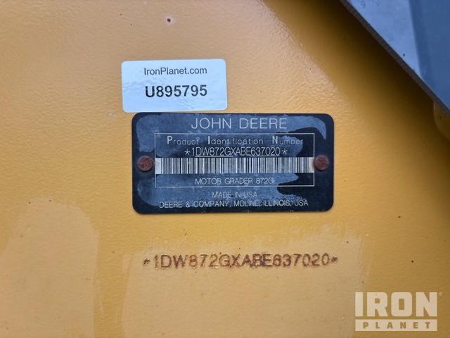 MOTOCONFORMADORA JOHN DEERE 872G 2011