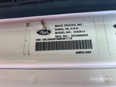 2008 Mack CH613 T/A Day Cab Truck Tractor