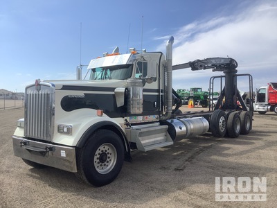 Serco 7000 7225 lb Knuckle Boom on 2018 Kenworth W900 8x4 Grapple Truck