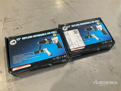Qty 2 - Keyless 1/2" Air Drill (Unused)