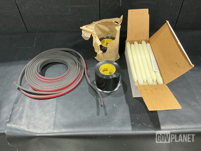 (15) Boxes of Candles, (1) Case of Tape, (685') of Rubber Strip & Assorted Items